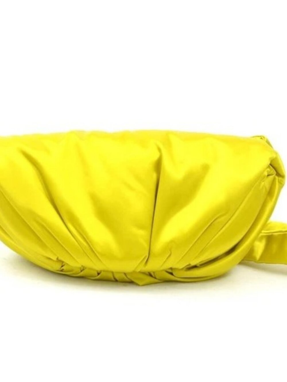 Auth BOTTEGAVENETA Body Bag Yellow Satin - e62186a